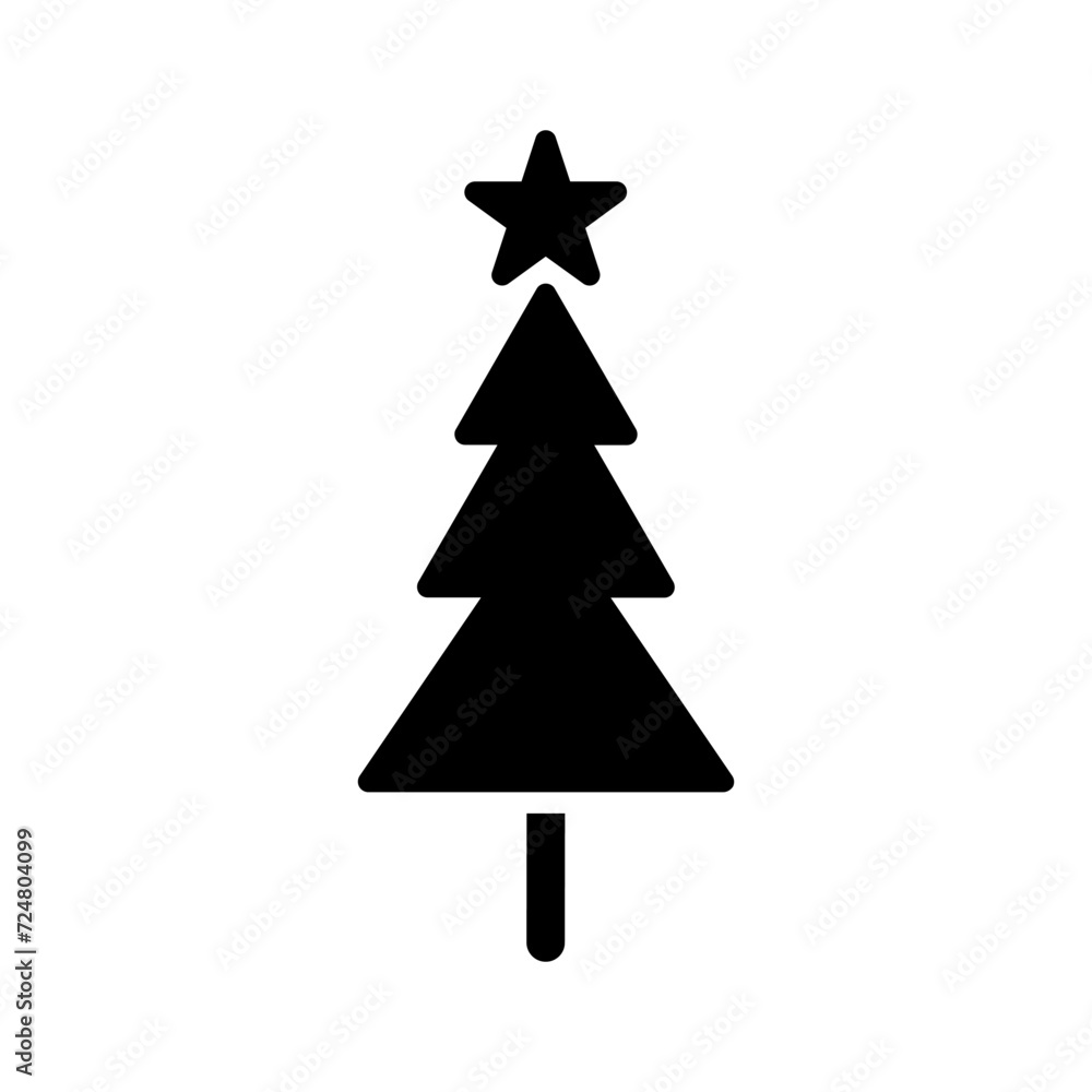 Christmas Tree Vector Icon Christmas Tree Vector Icon