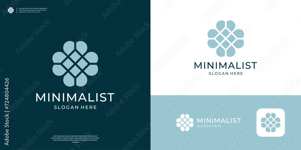 Abstract flower logo icon vector illustration Abstract flower logo icon vector illustration