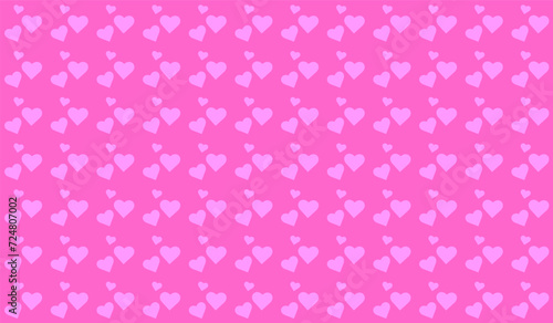 Endless seamless pattern hearts. Pink vector hearts Bright pink background Wallpaper. Wrapping paper Valentine's Day Background. Vector illustration Textile Fabric design Pattern heart Salmon Pink