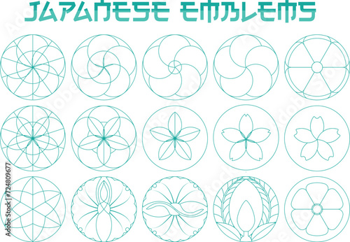 Japanese traditional flower symbols