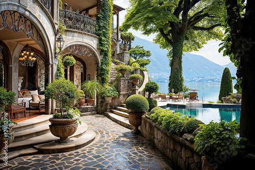 Luxurious mansion with terr...