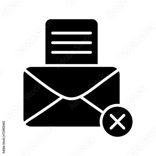 Rejection Of A Letter Vector Icon