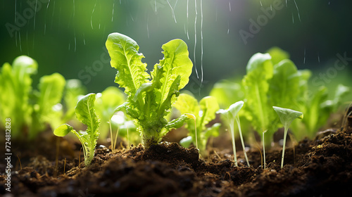 growing vegetable seedlings,Baby Rocket Lettuce,Lettuce