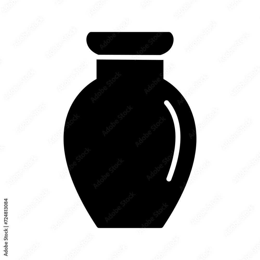 Vase Exhibit Vector Icon