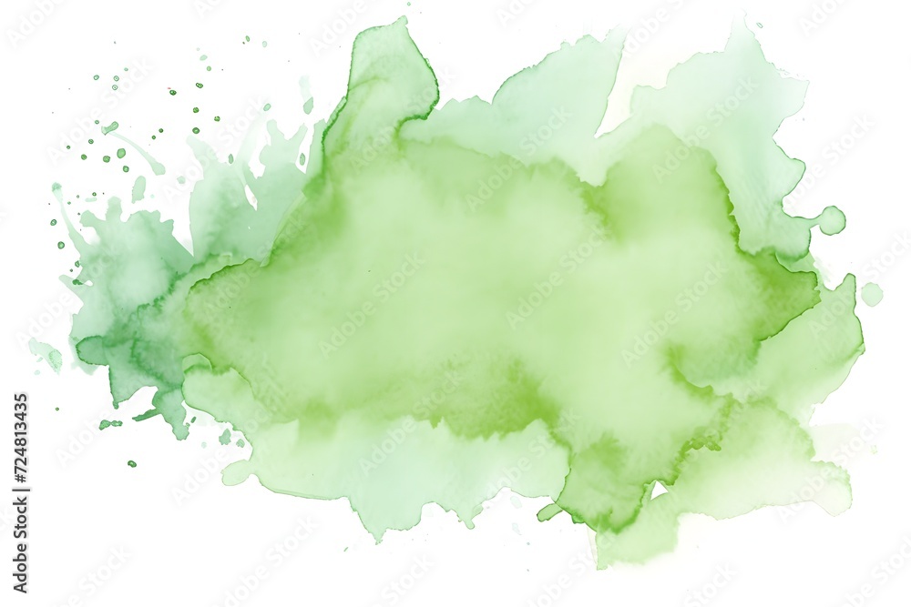 Blot of green watercolor isolated on white background Blot of green watercolor isolated on white background