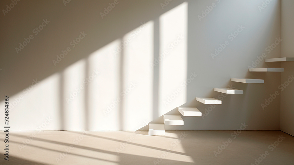 white wall, shadows from the sun on the wall, minimalism white wall, shadows from the sun on the wall, minimalism
