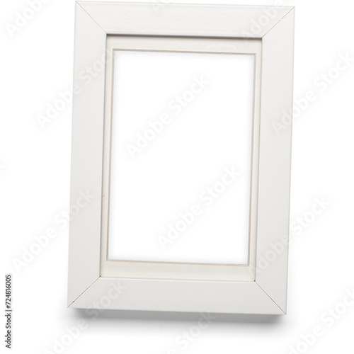 Close up view cute desk photo frame   isolated on plain background.