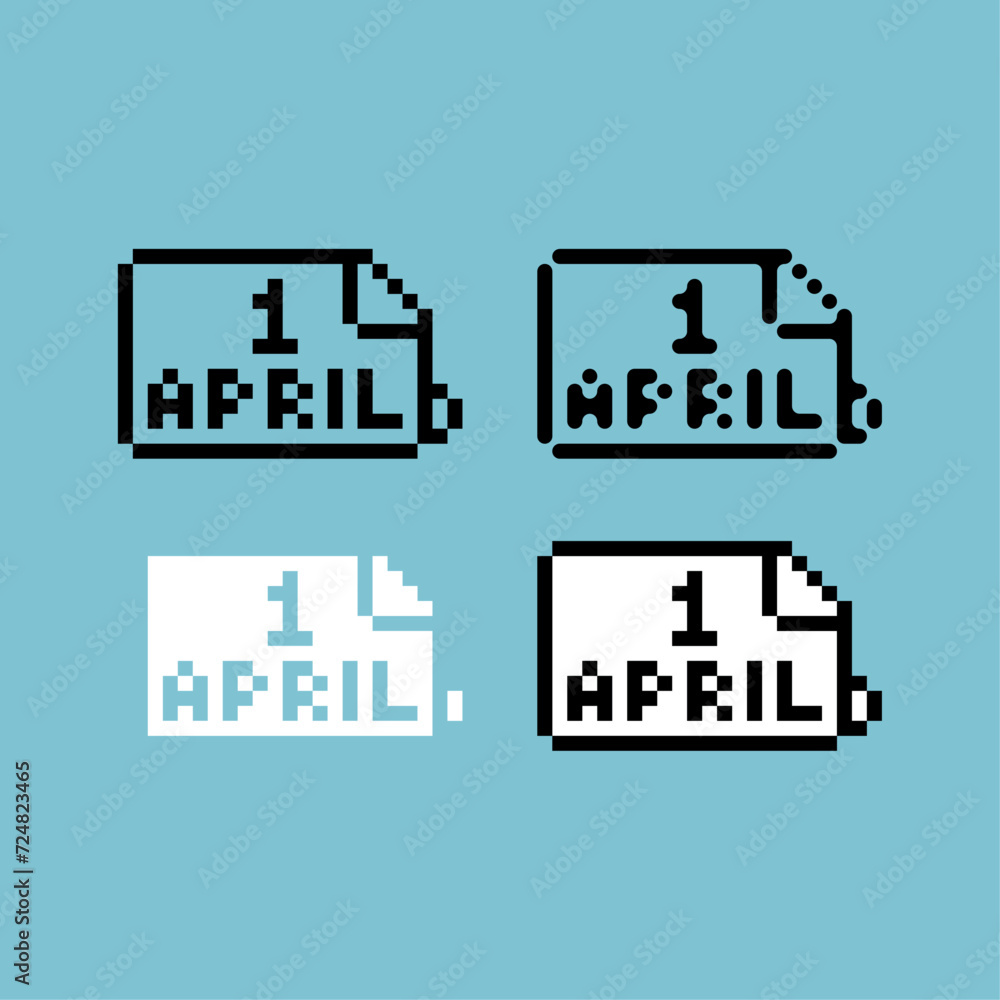 Pixel art outline sets icon of 1 april variation color.1 april fool icon on pixelated style. 8bits perfect for game asset or design asset element for your game design. Simple pixel art icon asset.
Pixel art outline sets icon of 1 april variation color.1 april fool icon on pixelated style. 8bits perfect for game asset or design asset element for your game design. Simple pixel art icon asset.