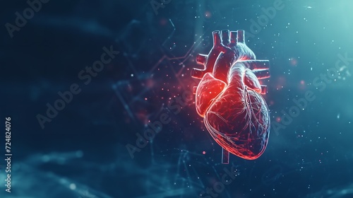 Heart beet with medical background on world health day