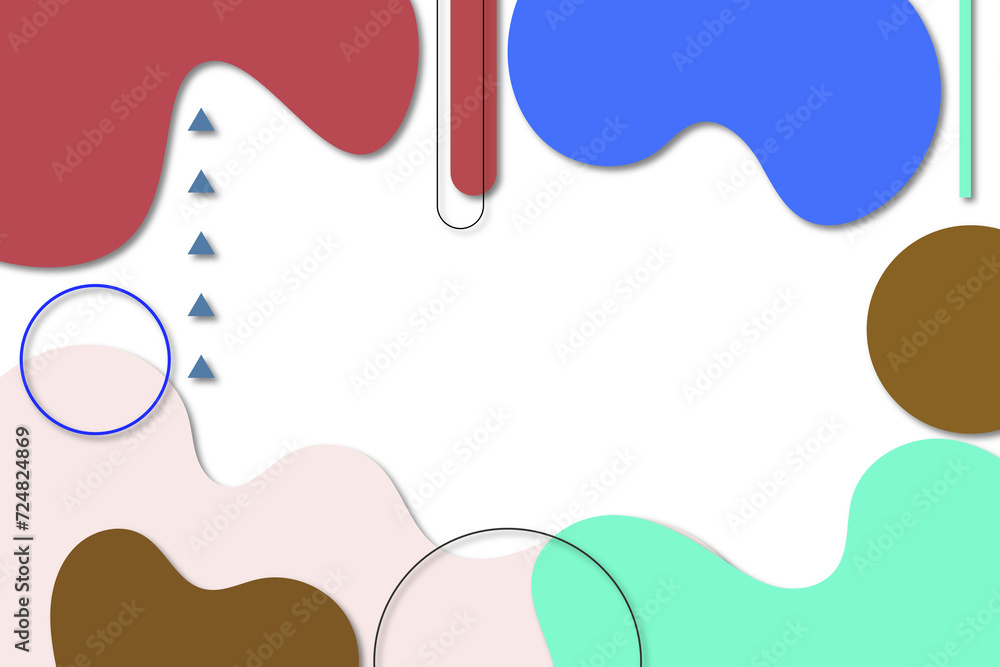 Memphis Groove: Flat Abstract Background with Playful Shapes Memphis Groove: Flat Abstract Background with Playful Shapes