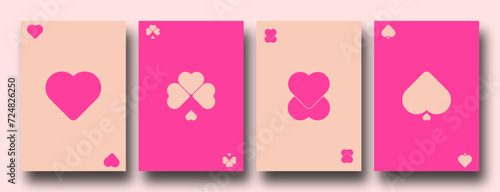 Happy Valentine's day cards simple and minimalist.