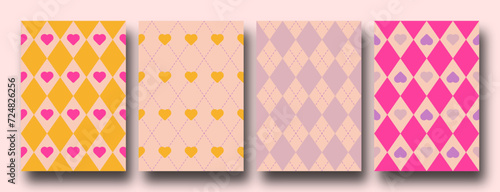 Happy Valentine's day cards simple and minimalist.