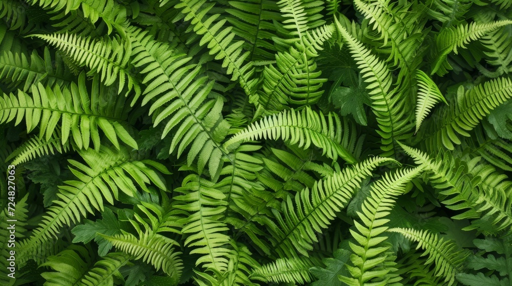 Lush ferns create a dense pattern of vibrant green fronds in a close-up botanical display. Lush ferns create a dense pattern of vibrant green fronds in a close-up botanical display.