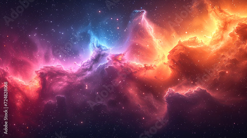 Celestial Beauty Galaxy Background with Pastel Colors 