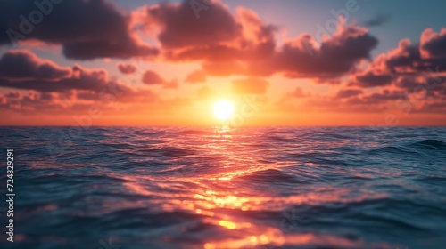 Sunset Ocean Horizon