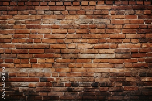 brown brick wall background in an old plain texture