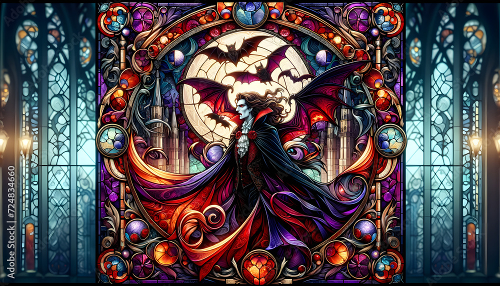 Stained glass Vampire Stained glass Vampire