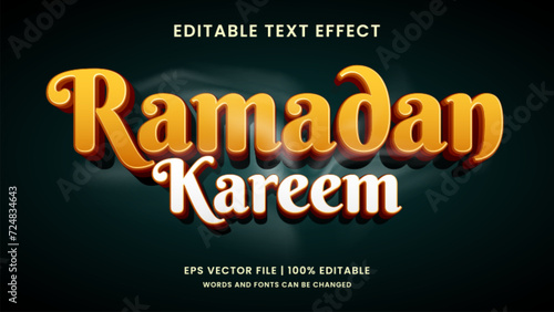 Ramadan kareem 3d editable text effect