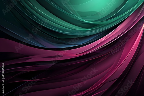 Abstract background of blue and purple satin fabric with smooth waves, representing fluidity and grace.