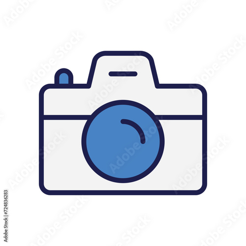 photographic icon with white background vector stock illustration