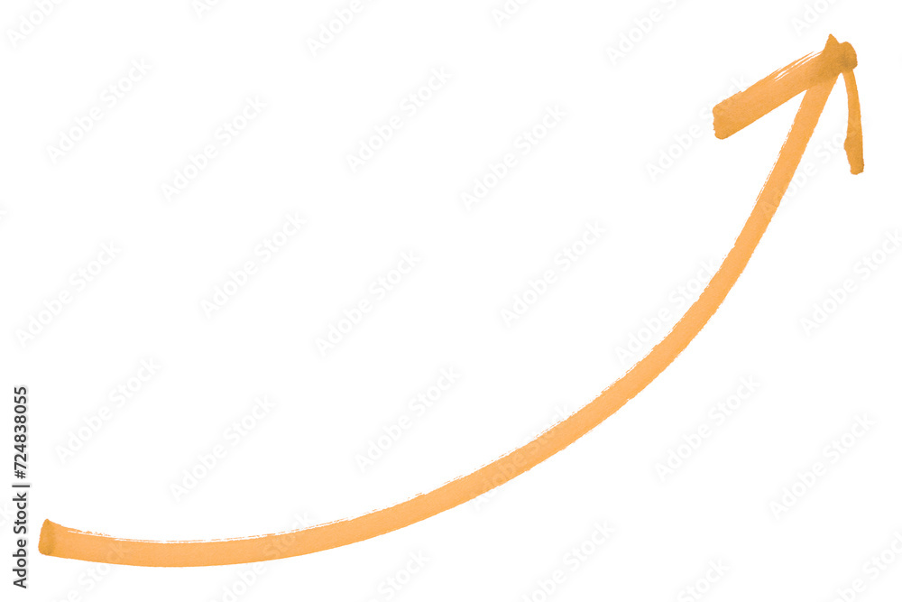 Orange arrows isolated on transparent background Orange arrows isolated on transparent background
