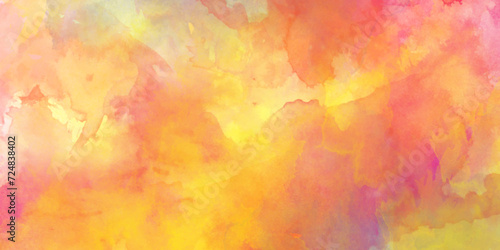 Abstract hand drawn watercolor drawing on a paper, Abstract bright and shinny lovely soft color watercolor background, Colorful and bright watercolor background texture with watercolor splashes.
