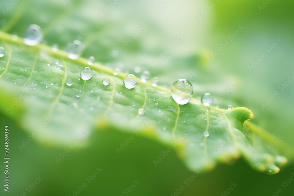 close-up of a water droplet on a kale leaf close-up of a water droplet on a kale leaf