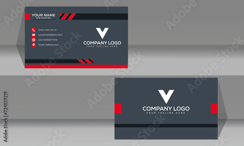 Business card for company office personal branding introduction creative corporate logotype print modern official sample stationary as well as symbol communication minimalist stylish information .