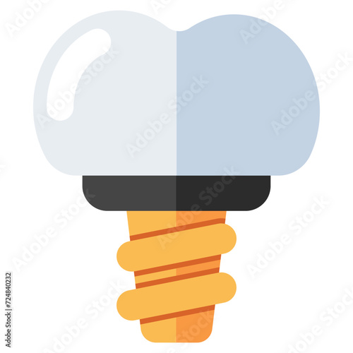 Unique design icon of dental implant