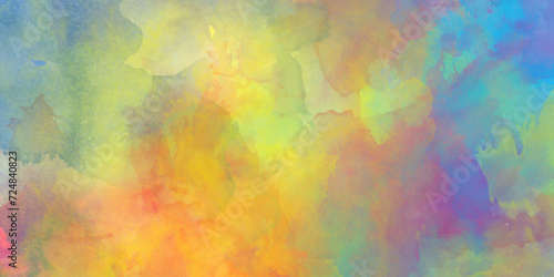 Abstract hand drawn watercolor drawing on a paper, Abstract bright and shinny lovely soft color watercolor background, Colorful and bright watercolor background texture with watercolor splashes.