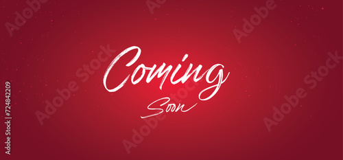 coming soon typography red glowing vector poster