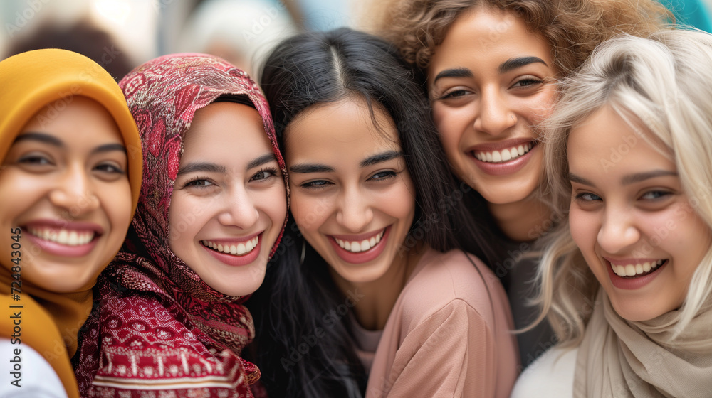 A vibrant group of diverse women laughing and hugging, enjoying a warm sunset, celebrating friendship and happiness. A close-knit circle of diverse women sharing laughter.. A vibrant group of diverse women laughing and hugging, enjoying a warm sunset, celebrating friendship and happiness. A close-knit circle of diverse women sharing laughter..