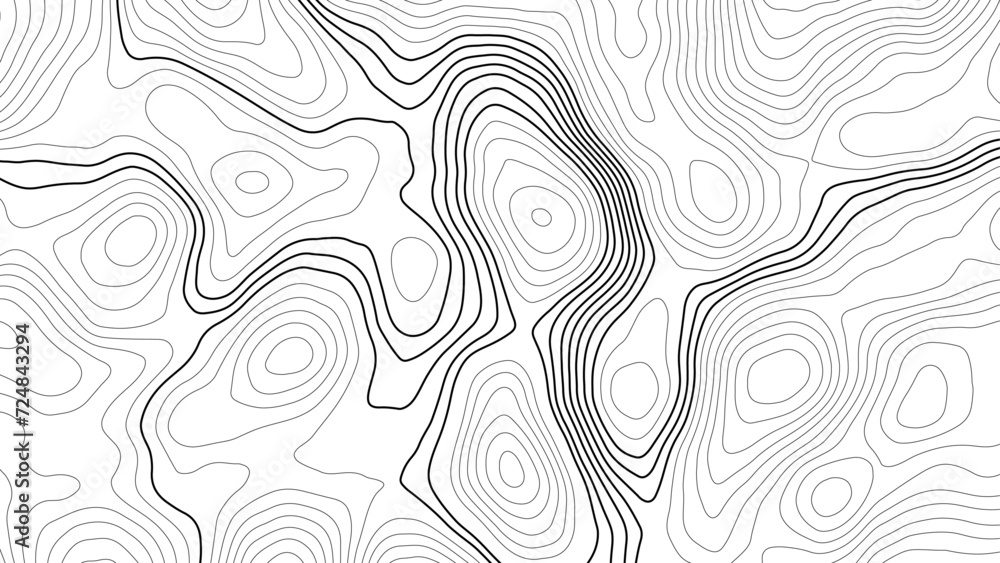 Topo contour map on white background, Universe topography map on white background, Topography geography map on white background, Terrain topography map on white background,	