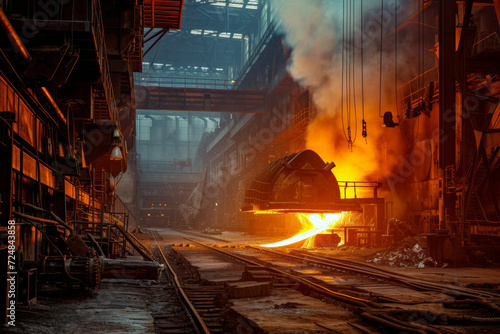 Steel plants and machinery are operating under high temperatures.
