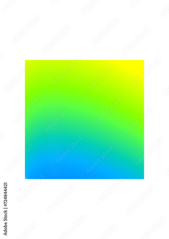 Naklejka premium square area with a color gradient from yellow to green to blue, modern design as a colorful background