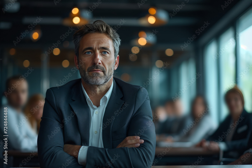 Fototapeta premium Focused Executive During a Corporate Meeting