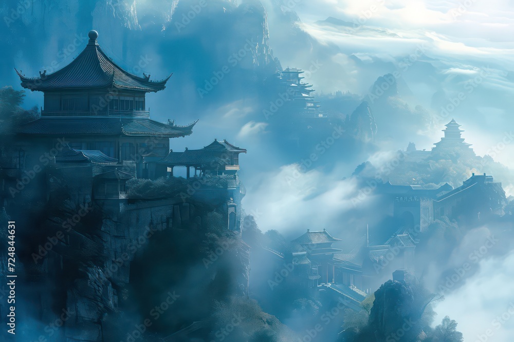 painting in china about an asia city painting in china about an asia city