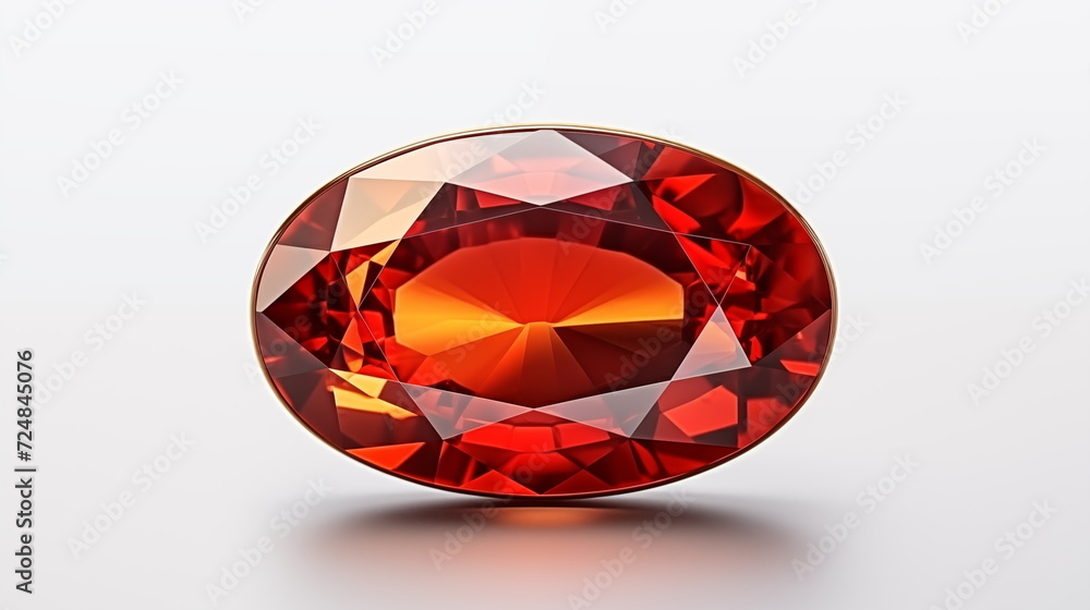 Songea sapphire gemstone isolated on white background. AI Generative. Songea sapphire gemstone isolated on white background. AI Generative.