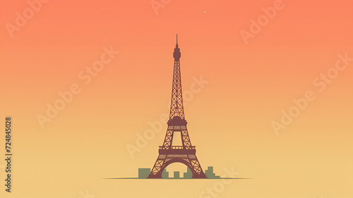Eiffel Tower Design, Paris Monument Desktop Wallpaper, Ai generative