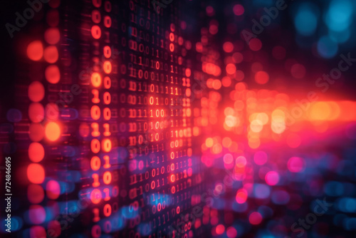 Wallpaper Mural abstract view of programming code in multicolor background Torontodigital.ca