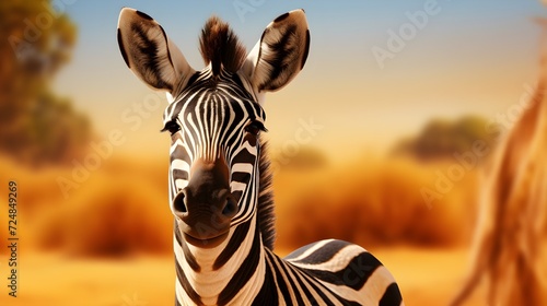 Zebra in the savanna of Africa.