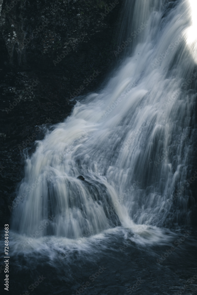 waterfall on the rocks