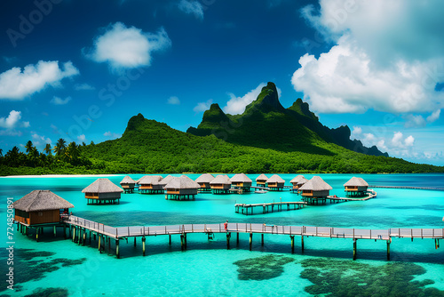 An Impressive Breathtaking Beauty of Bora-bora in The French Polynesia (PNG 6912x4608) © CreativityMultiverse