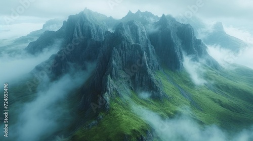 Mystic Peaks: A Glimpse of the Cloud-Kissed Mountains