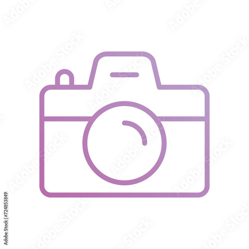 photographic icon with white background vector stock illustration