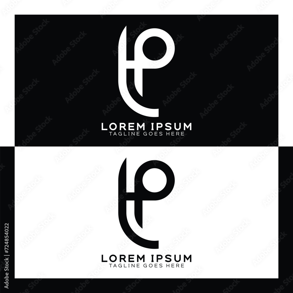 TP initial letter logo. Alphabet T and P pattern design monogram TP initial letter logo. Alphabet T and P pattern design monogram