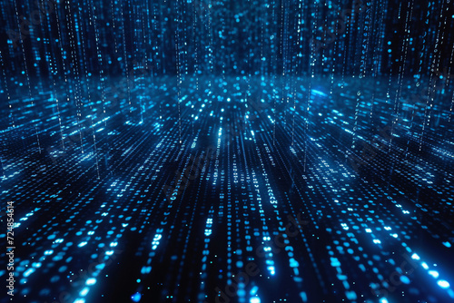 abstract technology background, binary code matrix, network hi-speed