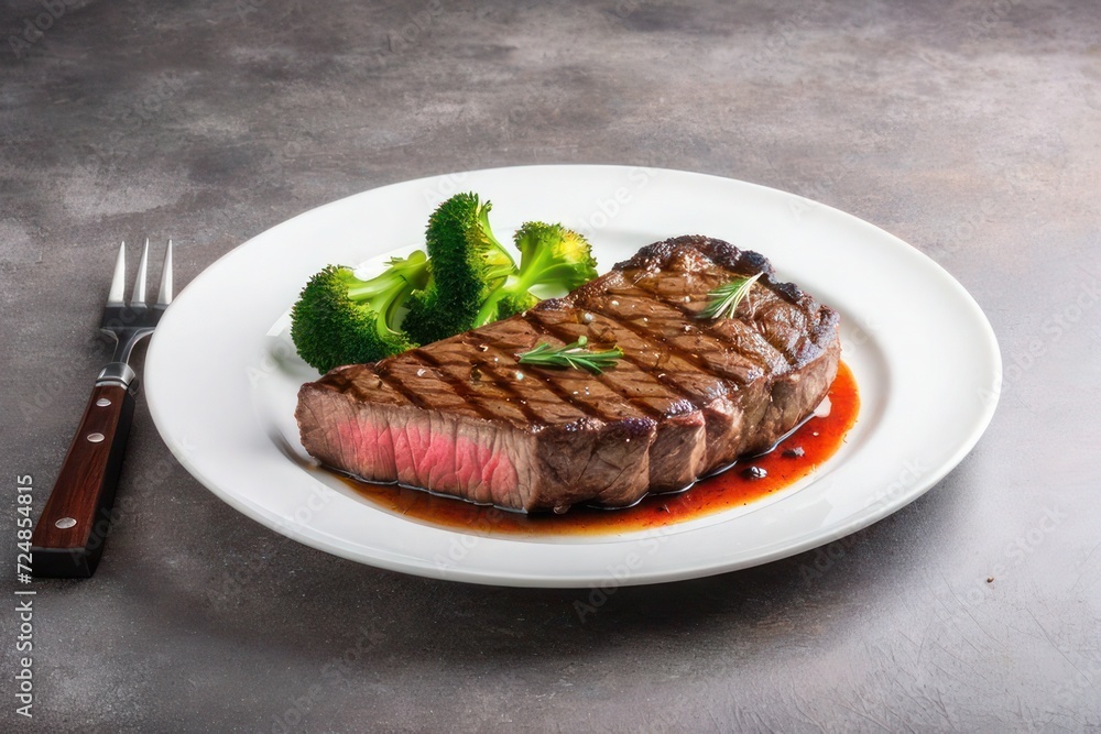 Steak meat on a plate Steak meat on a plate