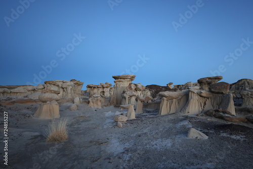 Strange Rock Formation in Bisti Badlands (Alien Throne) New Mexico