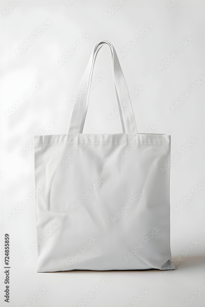 White Tote Bag on the white background. Mock up for design. Eco-friendly Isolated bag for design. White Tote Bag on the white background. Mock up for design. Eco-friendly Isolated bag for design.